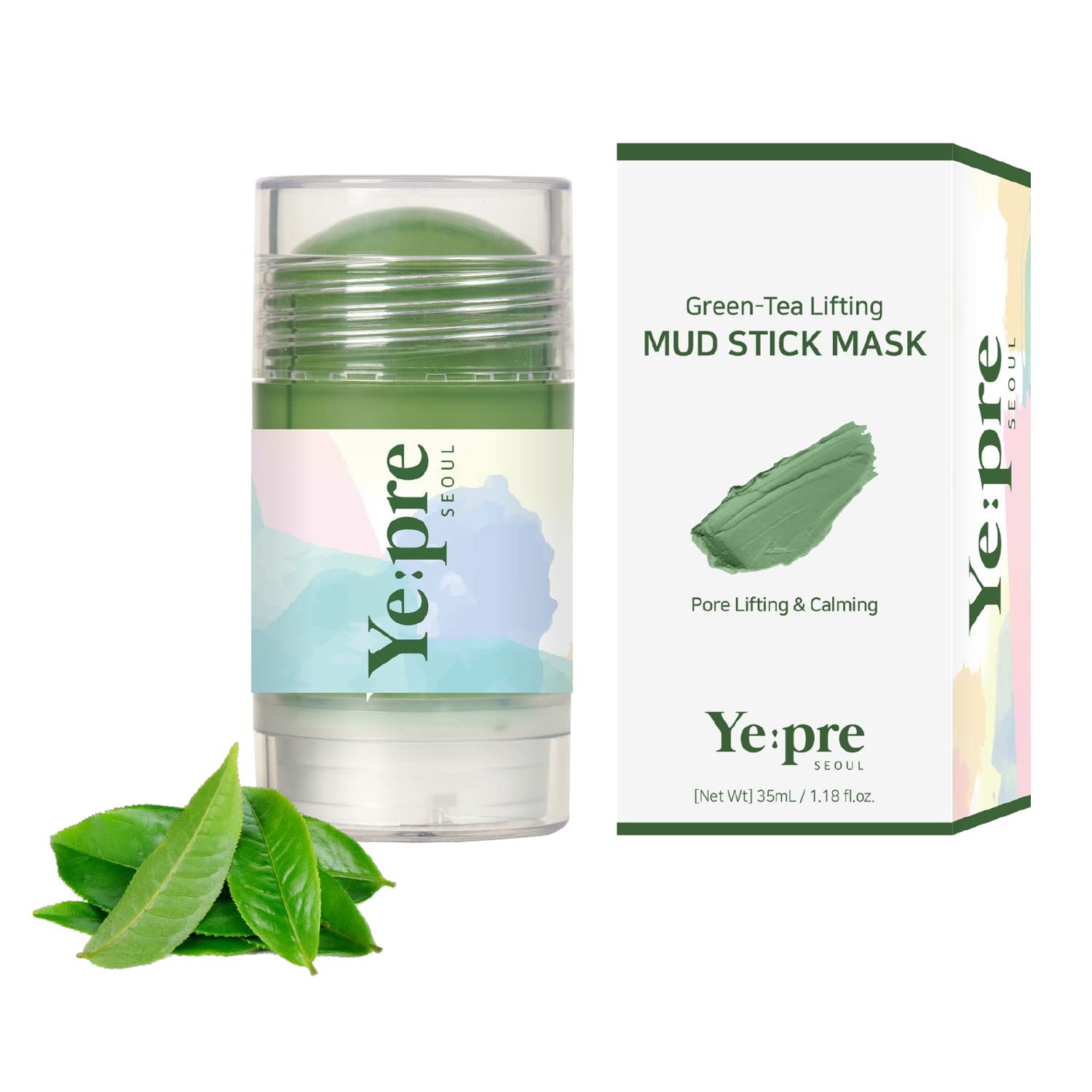 Green-Tea Lifting Mud Stick Mask - Yepre, Pore Lifting, Calming