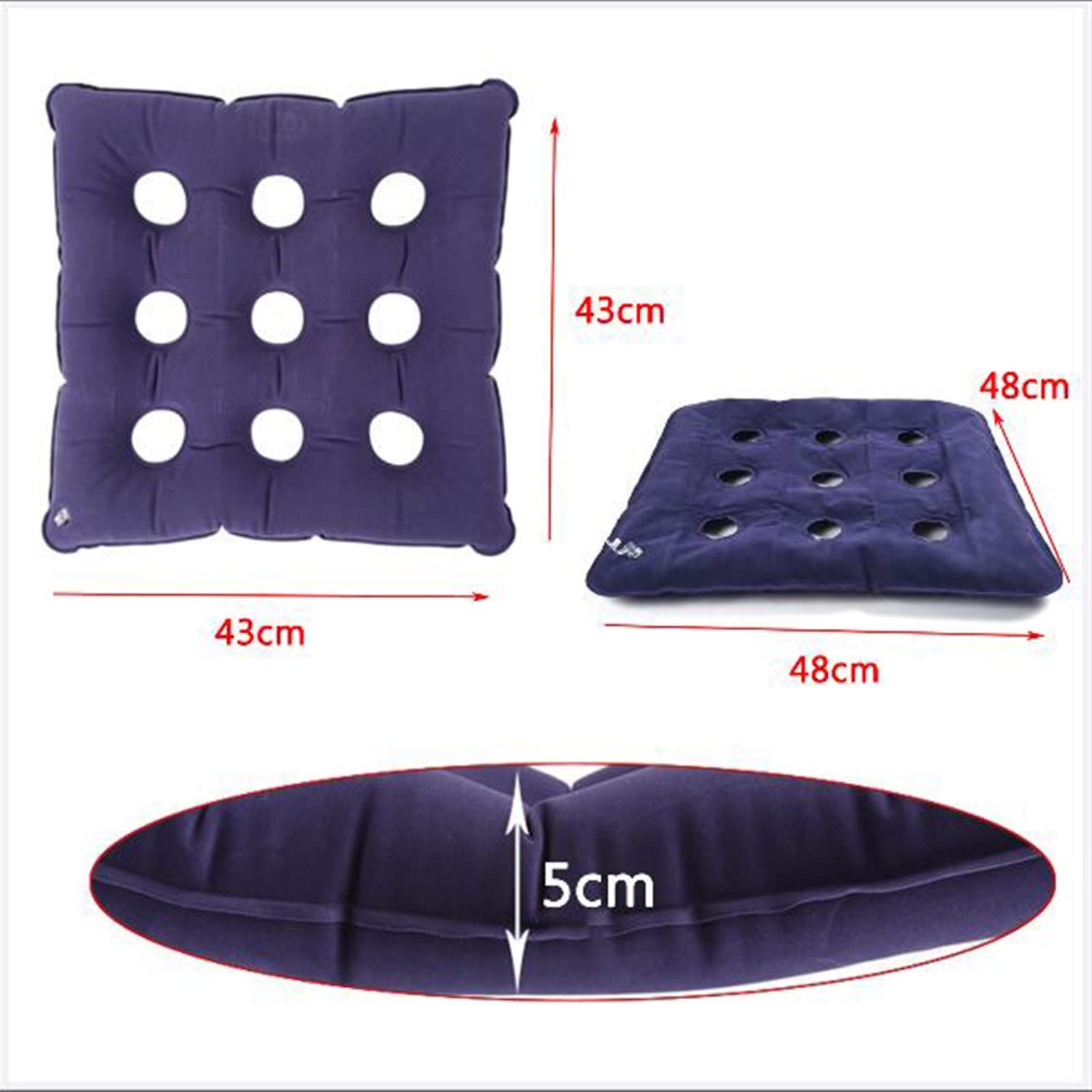 Cojín Inflable para Silla de Ruedas, colchón de Aire médico con Bomba de Aire para úlceras por presión.