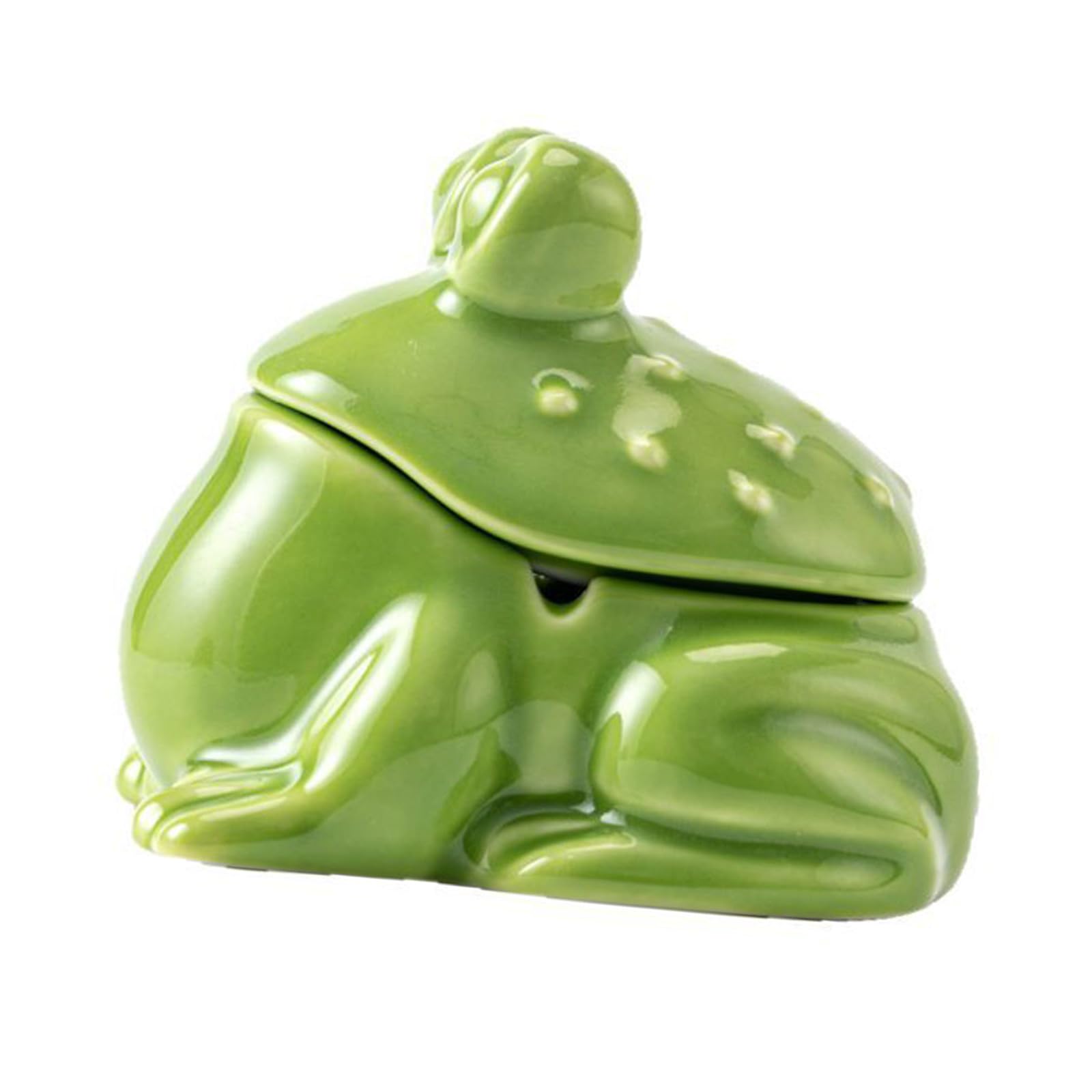 GTYLF Ceramic Jewelry Ashtray for Bathroom Kitchen Use Ashtray Frogs Shaped Frog Shaped Ceramic Multi-Purpose Jewelry for Bathroom Kitchen and Decor