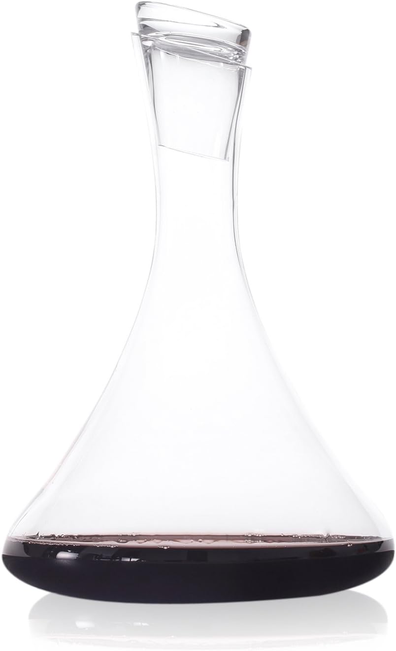 Favori Lead-Free Crystal Glass Wine Decanter with Crystal Stopper,1500 ML