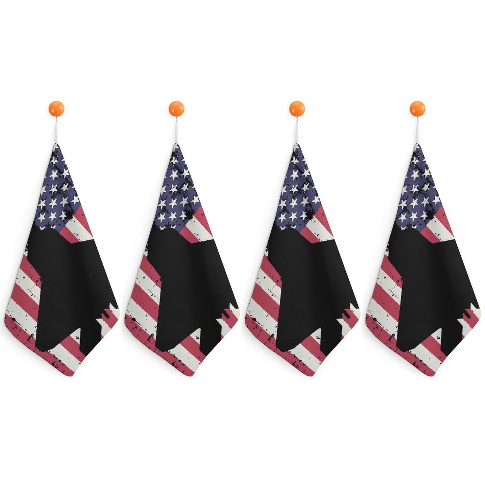 CGSBNGHA Patriotic F-22 Raptor Fighter Jet Americans-flag Hand Towel Hanging Face Towels Cleaning Cloths Handkerchief for Bathroom Kitchen