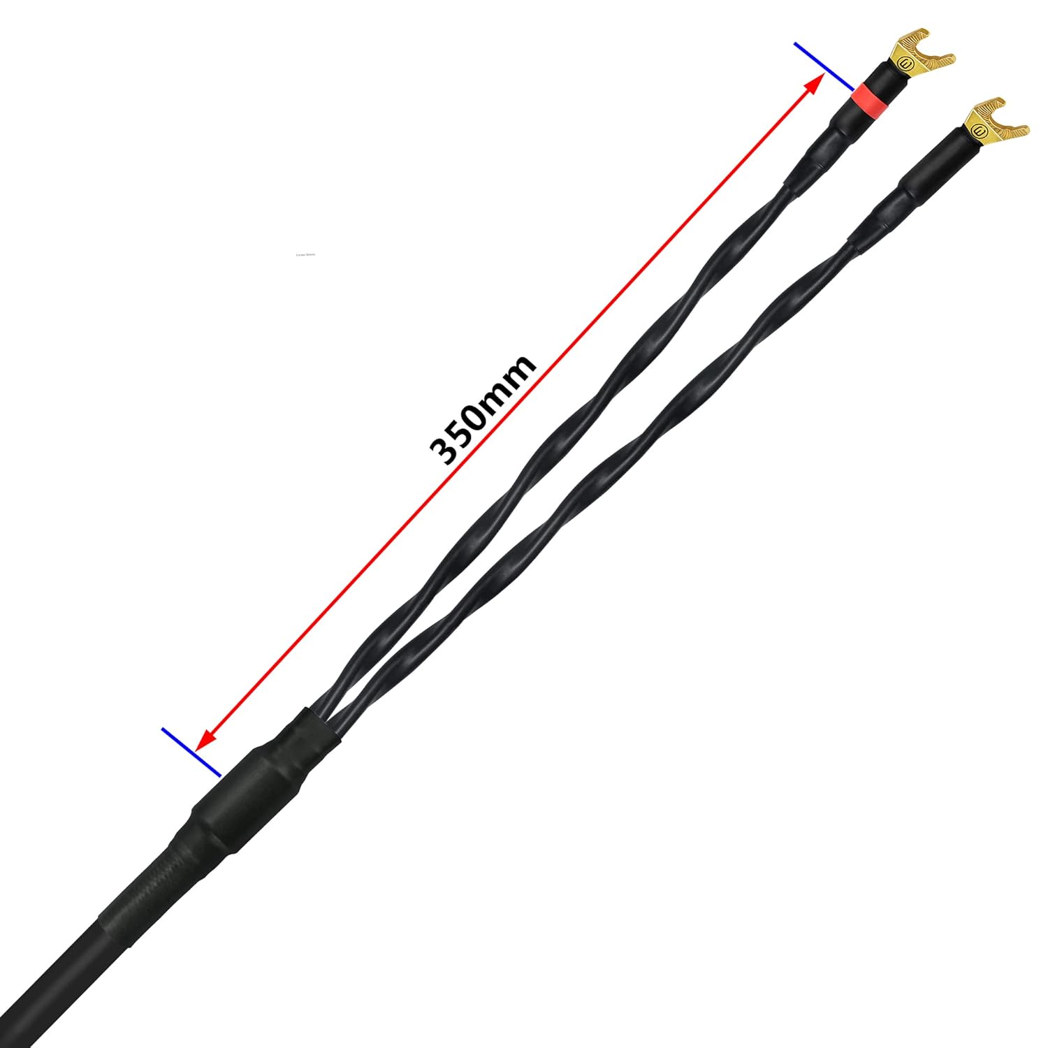 WORLDS BEST CABLES 6 Foot - Canare 4S11 – Audiophile Grade - HiFi Star-Quad Single Speaker Cable for Center Channel with Eminence Gold Spade Connectors