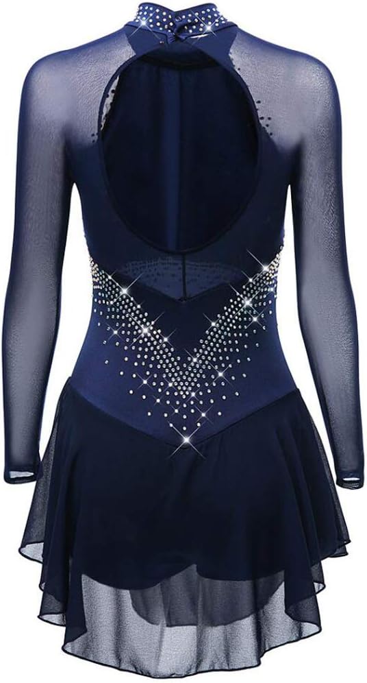 Handmade Long Sleeve Ice Skating Competition Dance Clothes Women's Figure Skating Performance Dress Gymnastics Suit