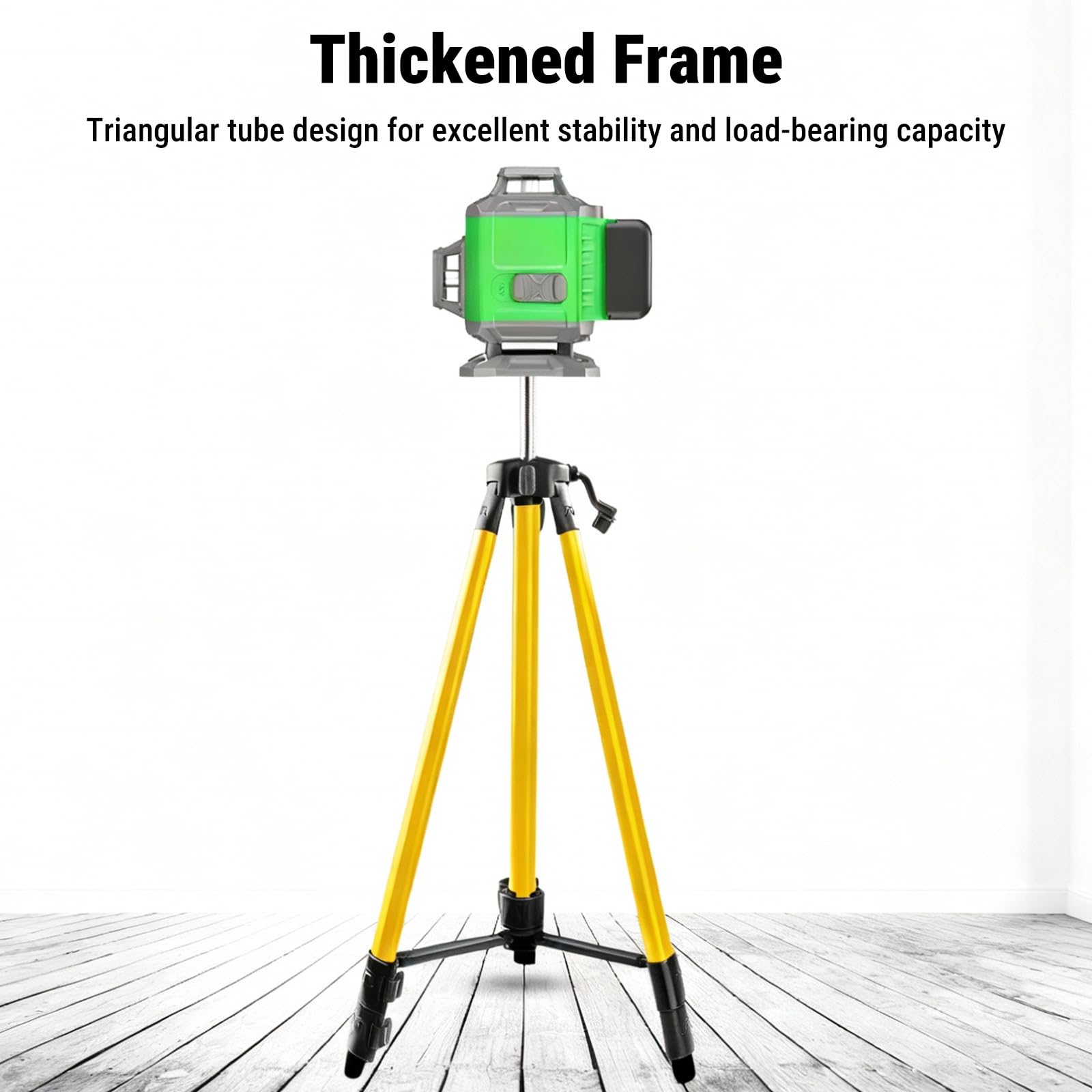 Trépied pour Niveau Laser, Support Réglable en Trois Sections, Trépieds Télescopique, 38 à 100cm de Hauteur, Filetage 5/8" pour les Appareils de Nivellement