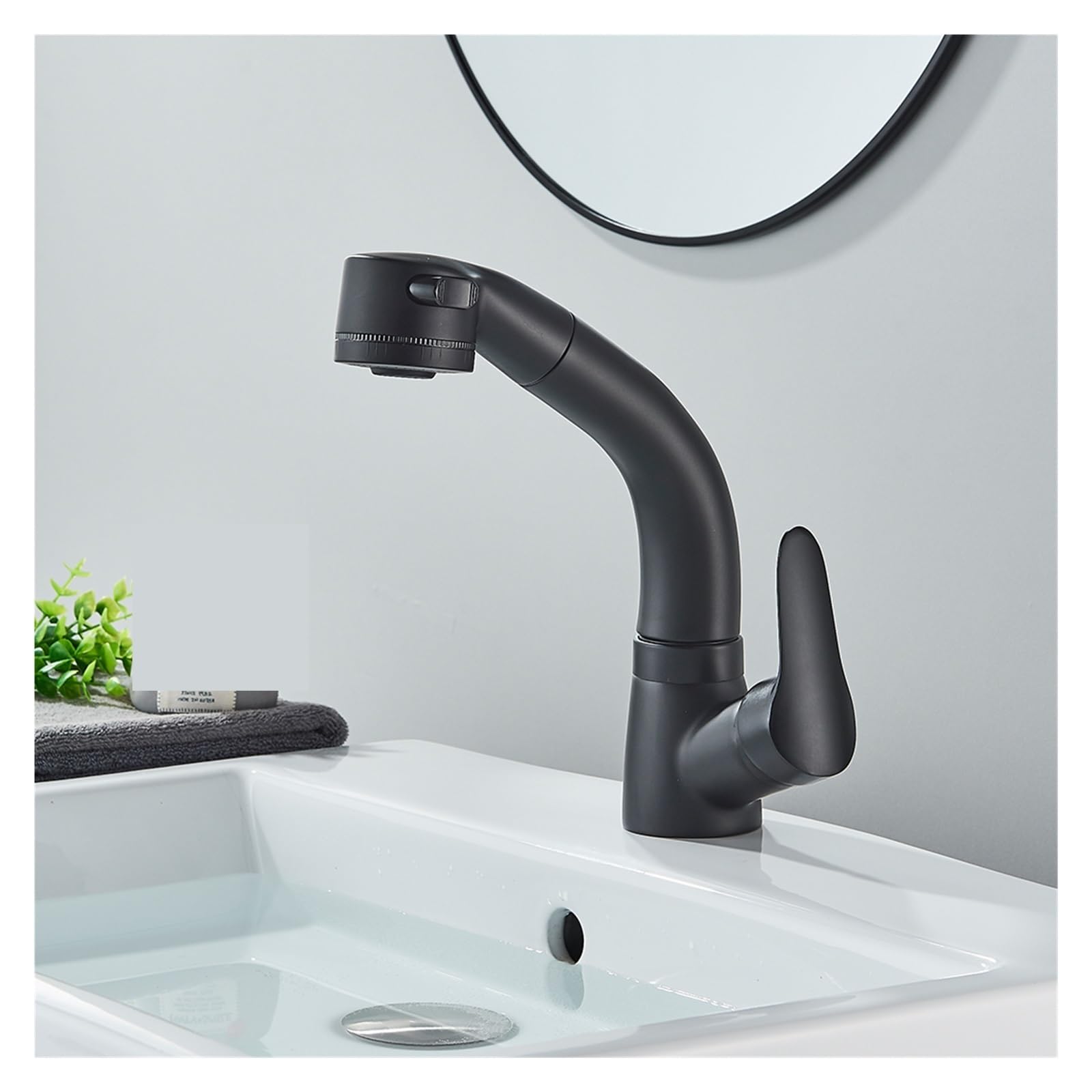 rubinetto da bagno, Rubinetto for lavabo con sollevamento retrattile(Chrome)