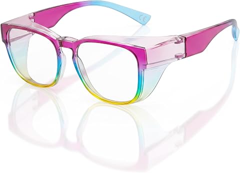 LianSan Large Safety Glasses with Readers for Women Men,F...