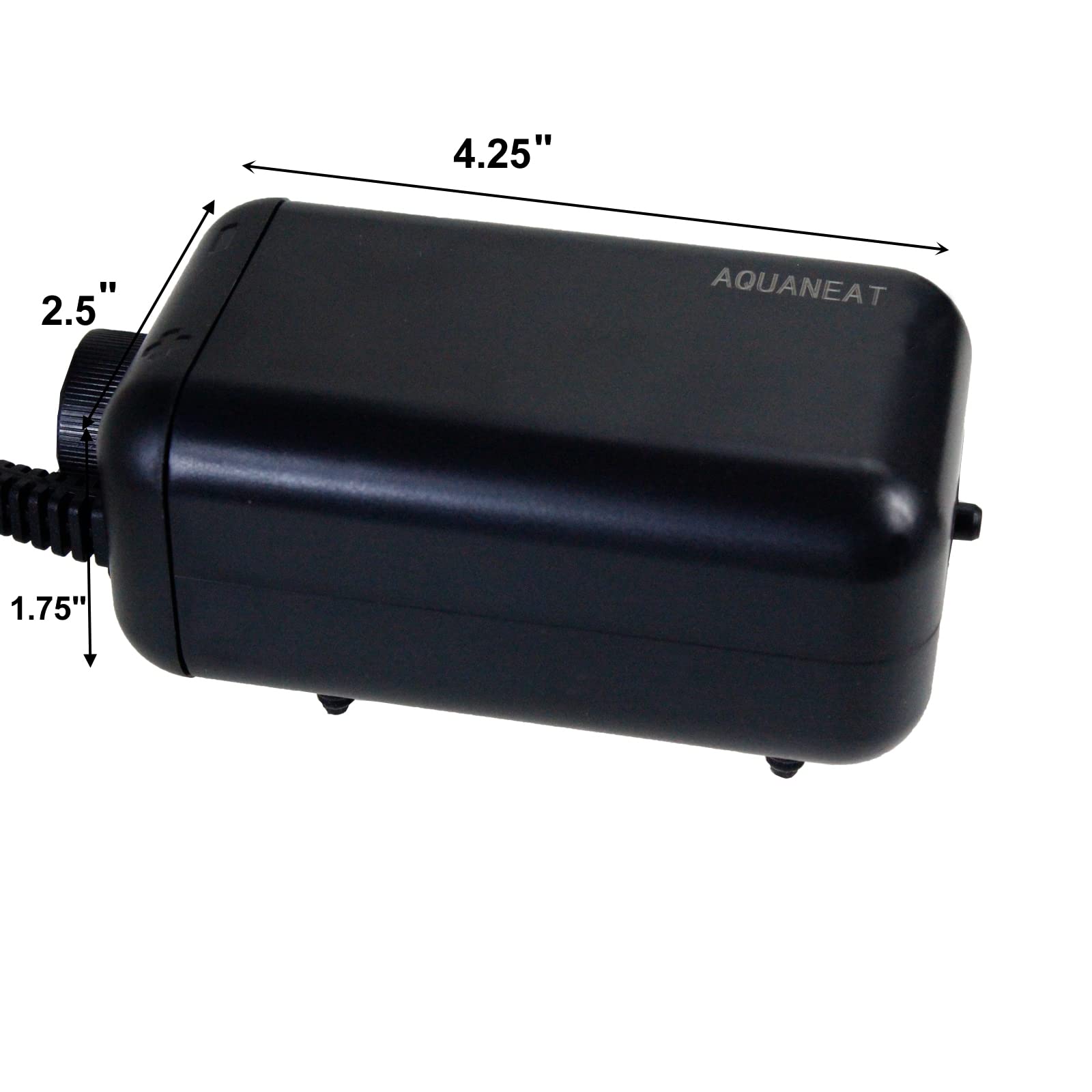 AQUANEAT Aquarium Air Pump, for up to 20 Gallon Fish Tank, Hydroponic Oxygen Aerator, with Airline Tubing, Air Stone Bubbler, Check Valve - image 2