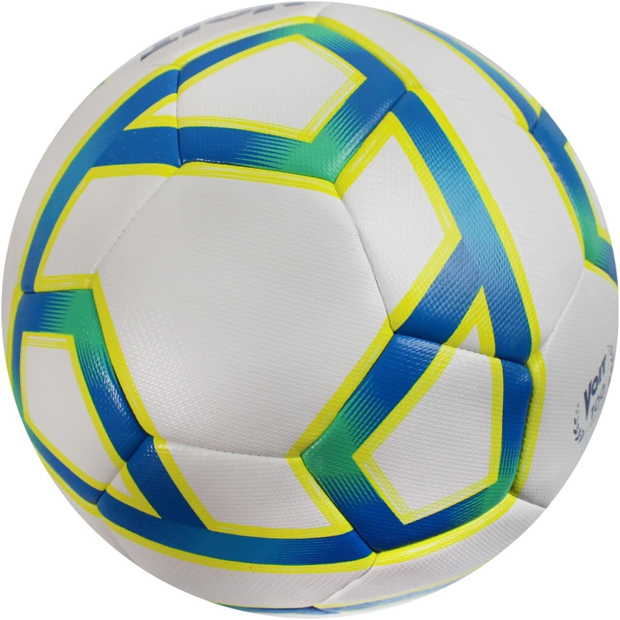 Voit Soccer Ball No. 5 Liga MX Apertura 2022, White, Yellow and Blue: Fusion of Innovation and Passion, Perfect for Amateur Football Enthusiasts, Hybrid Tech