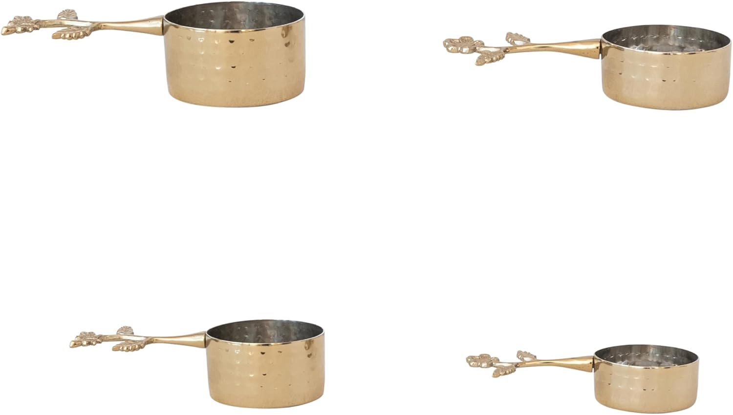 Creative Co-Op Stainless Steel and Aluminum Measuring Cups with Handles, Gold Finish