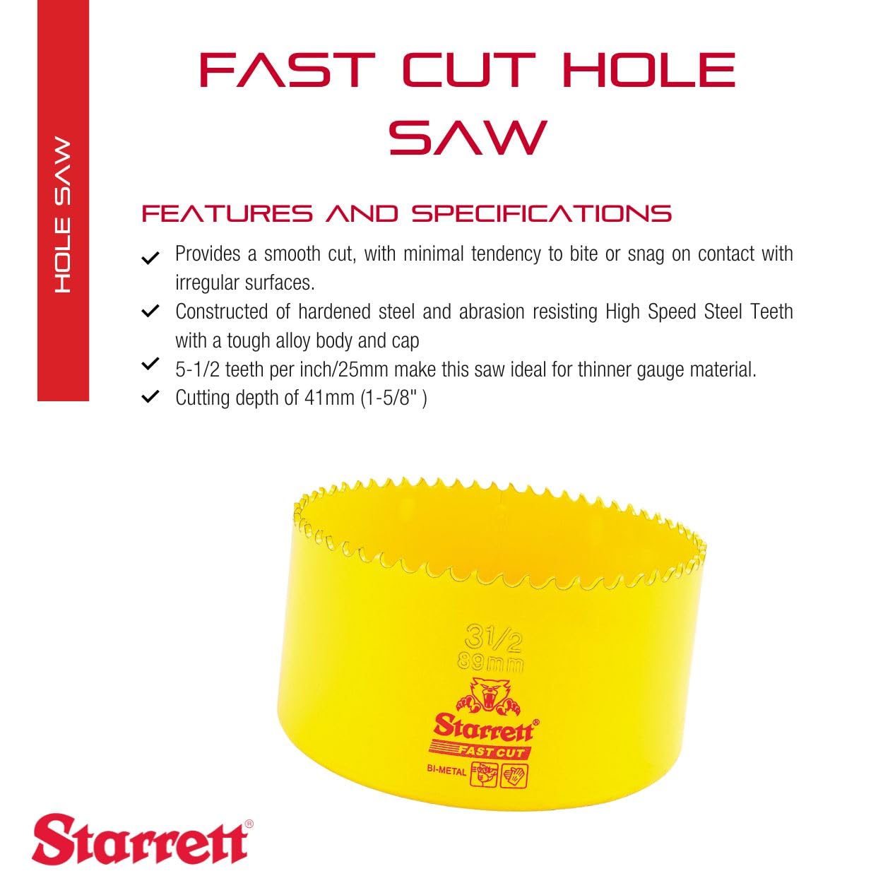 CORONA PERF.BIMETAL FAST CUT 89mm.DIAM.