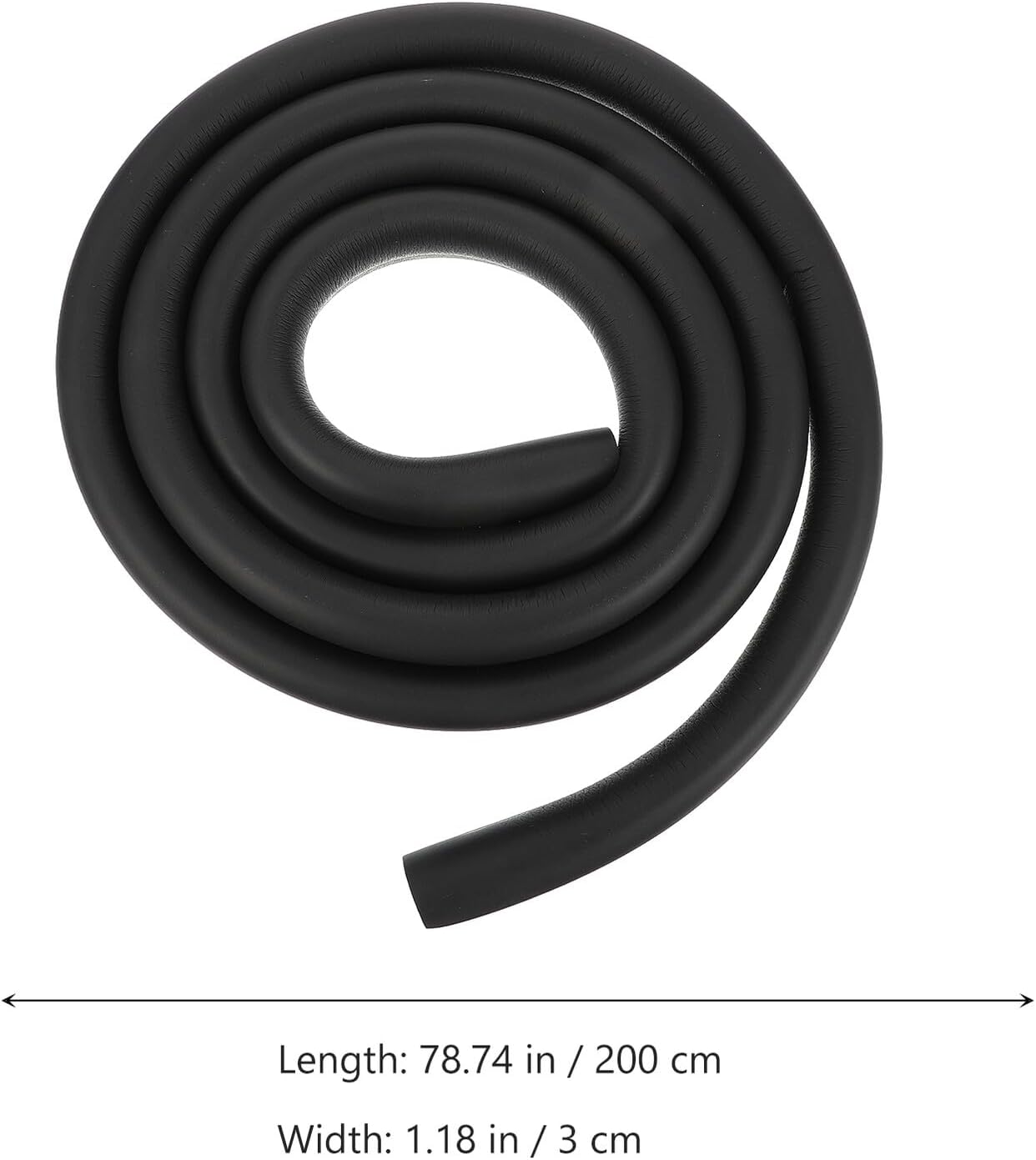3pcs Safety Corner Protectors Anti-Collision Desk Bumper Strips U-Shaped Black Furniture Edge Guards for Proofing and Home Safety