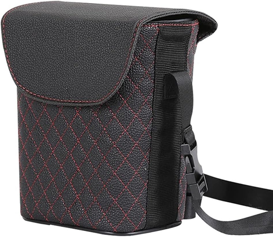 Car Storage Box PU Leather Auto Garbage Can Waterproof Car Seat Back Organizer Bag Auto Trash Holder Container Easy Cleaning