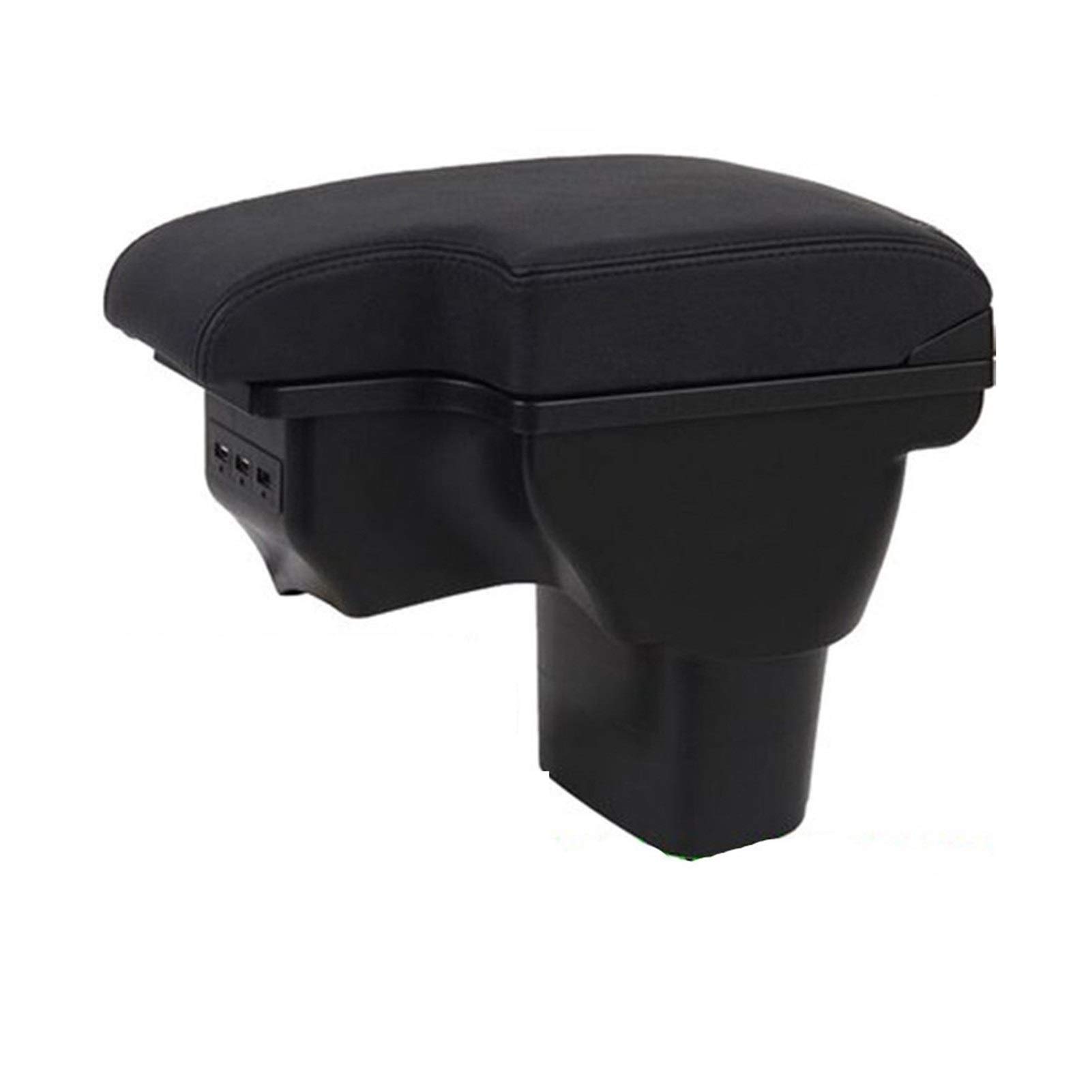 Car Armrest Box Accessories Interior Storage Box Retrofit Parts, for NISSAN, Juke Armrest 2010-2019, for Infiniti, ESQ Car Armrest Console Box(Black line usb)