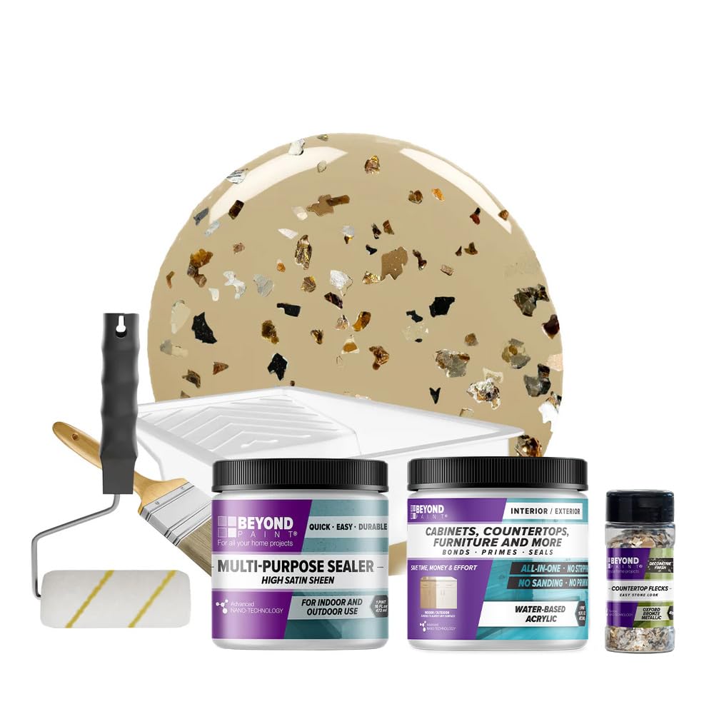 Kit de relooking comptoir Beyond Paint Oxford Bronze lin avec peinture et scellant