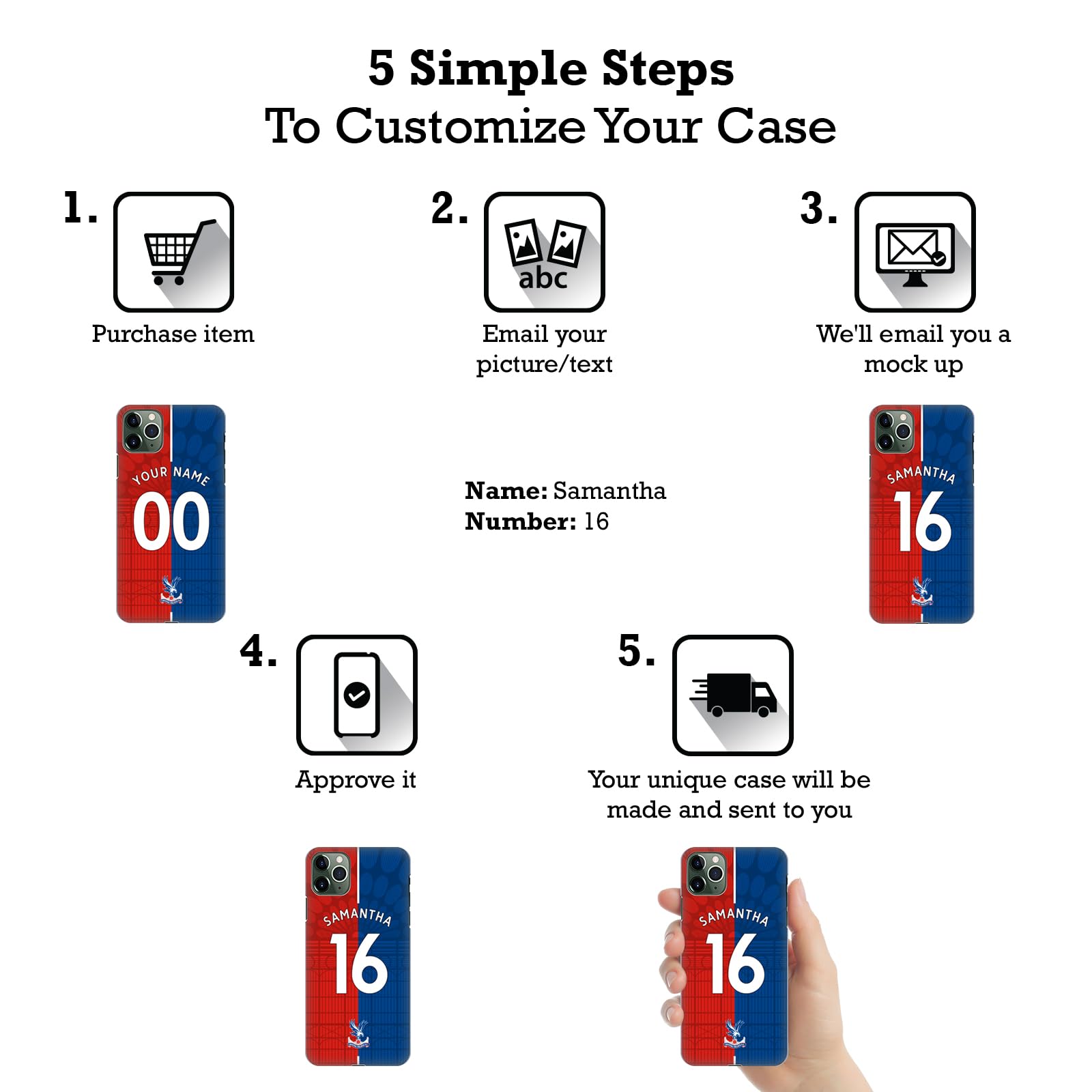 Head Case Designs Officially Licensed Custom Customized Personalized Crystal Palace Football Club Home 2023/24 Kit Leather Book Wallet Case Cover Compatible with Apple iPad Pro 11 2020/2021 / 2022