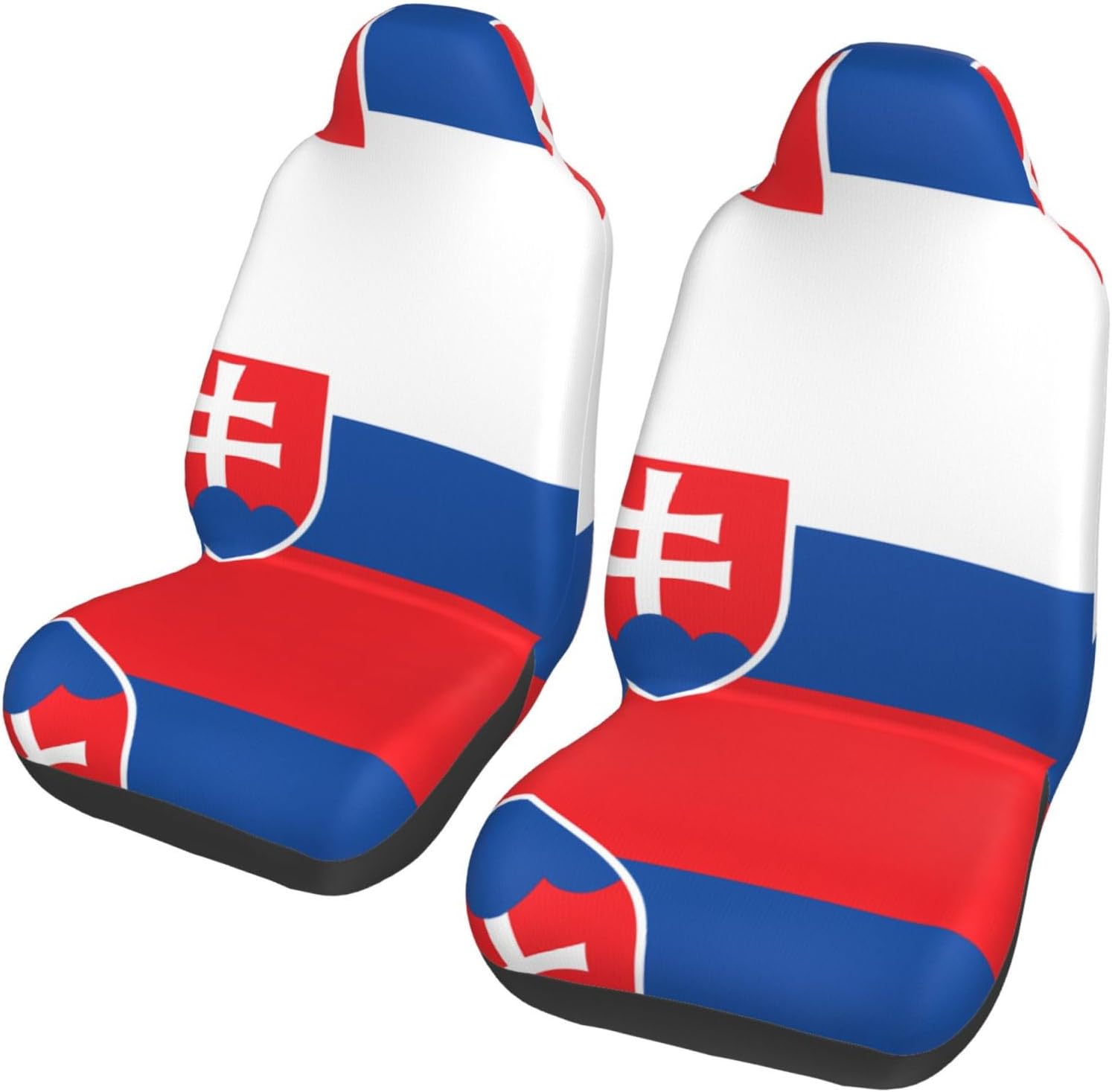 Universal Flag of Slovakia Printed car seat Covers are Suitable for Most Seats in Trucks, Vans, and Other Similar Vehicles.
