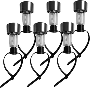 6 Pack Solar Lights for Chain Link Fence, Solar Pool Lights with Adjustable Straps, Auto On/Off Waterproof Outdoor for Above Ground Pools, Garden, Patio, Fence Decoration Warm White
