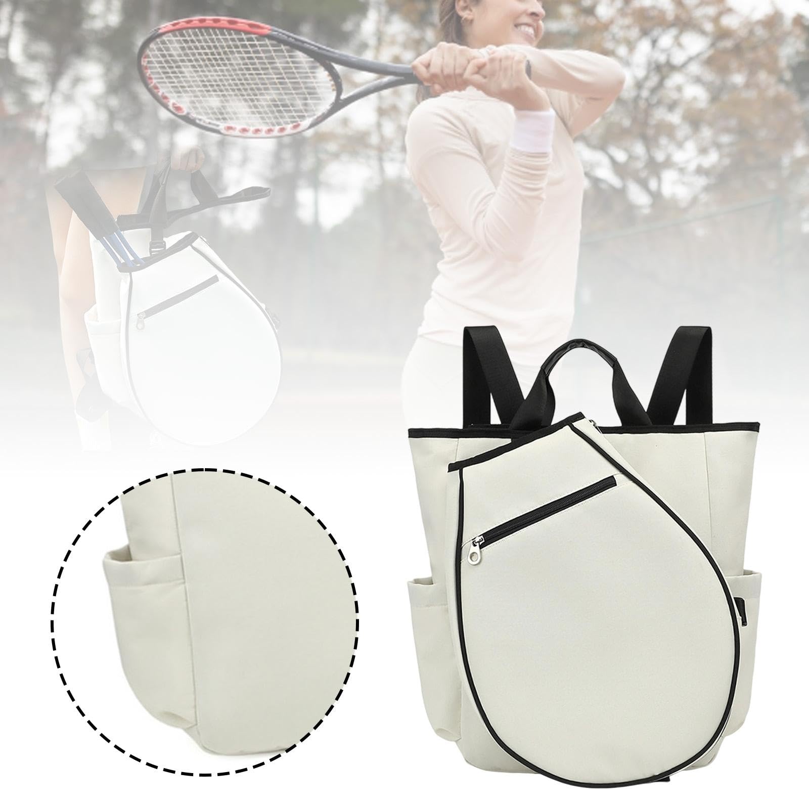 Zaino da Tennis Zaino Sportivo Sacca da Badminton Borsa Porta Racchette Leggero E Impermeabile con Tasche Multiple Adatto per Uomini Donne E Giocatori