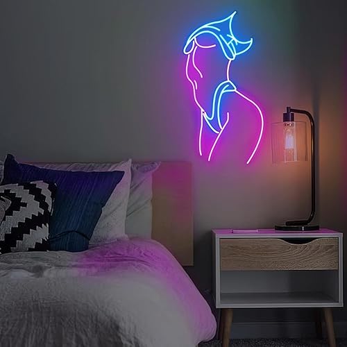 Miniatura 3 de Letrero de neón personalizado para decoración de pared, letrero de luces LED personalizadas para mujer, para decoración del hogar, dormitorio,