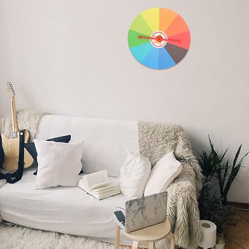 Miniatura 9 de SEWACC Rueda de premio de 10 ranuras, ruedas giratorias de colores, montaje en pared, rueda de premio de color, rueda de premio creativo, juego de