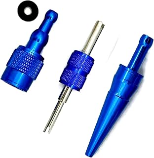 EVAP Service Test Port Connector Adapter KIT - 3-Piece KIT - Works with Automotive Smoke Machines - Emissions Leak Detection & Diagnostic - Service Port Fitting and Schrader Tool