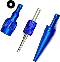 EVAP Service Test Port Connector Adapter KIT - 3-Piece KIT - Works with Automotive Smoke Machines - Emissions Leak Detection & Diagnostic - Service Port Fitting and Schrader Tool