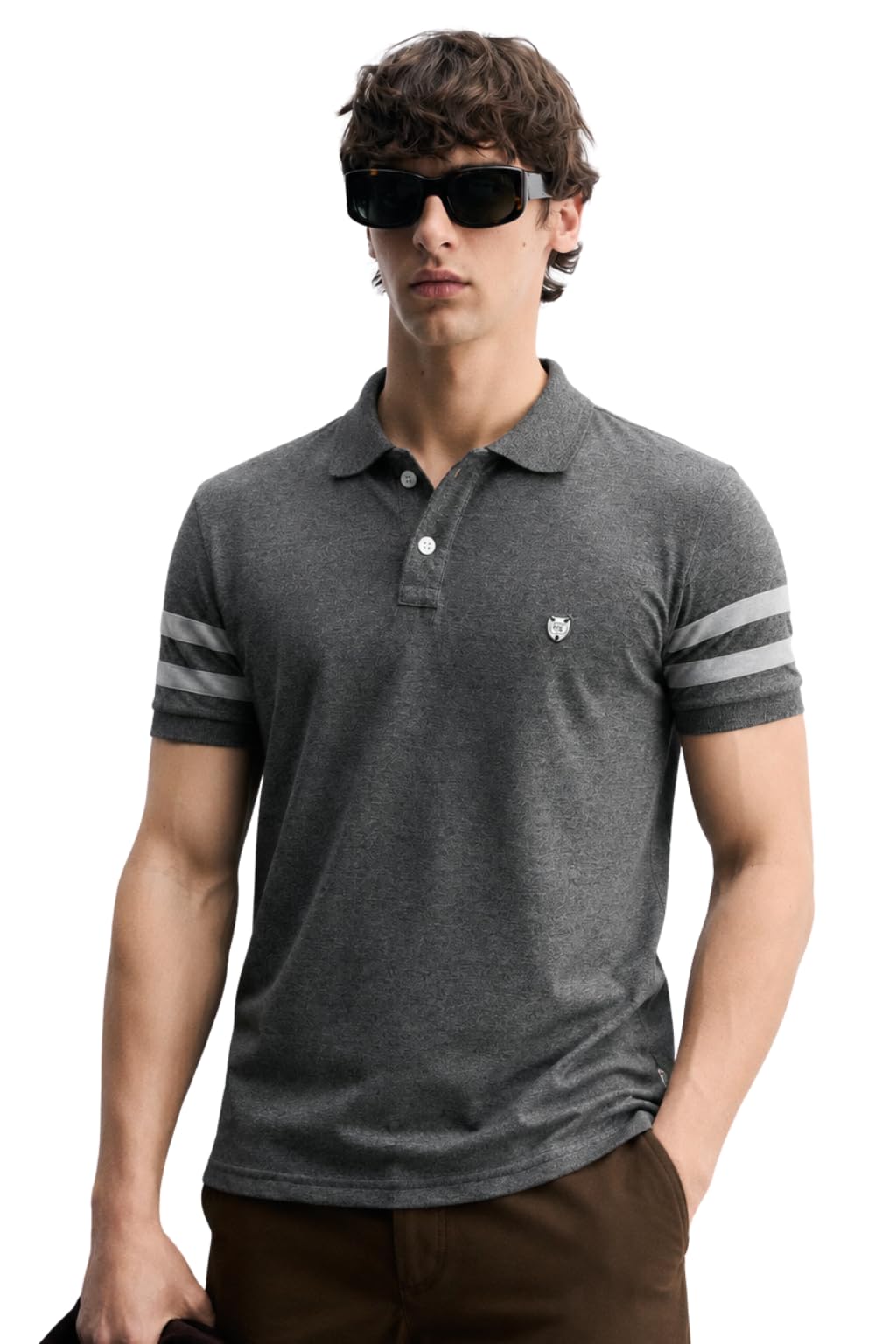 alan jones clothing Men's Cotton Regular Fit Regular Soild Polo T-Shirt-picture-47