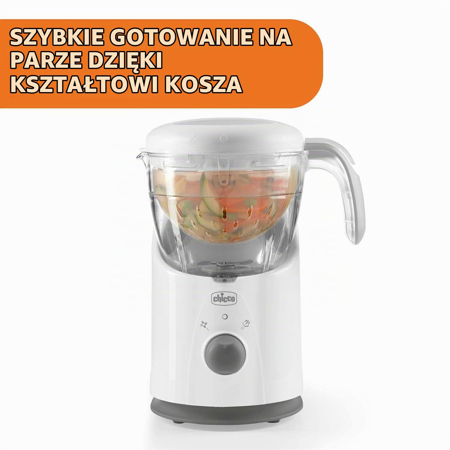 Chicco 06776 parowar "Easy Meal", bez BPA, wielokolorowy