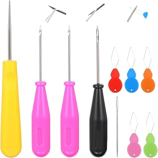 10 Pcs Candle Making Kit, Mold Punch Needle with Hook, Large Eye Wicking Needle, Threader for All Thickness Candle Making