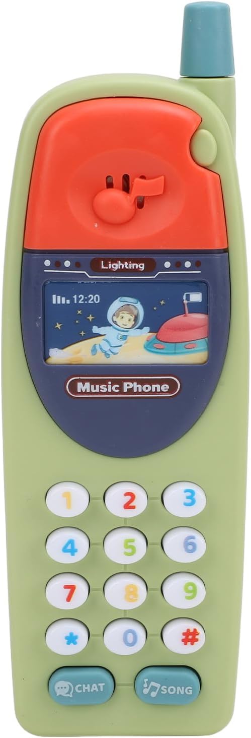 Baby Toy Phone Babies Learning Education Phone Music Cellphone Toddlers Call Learning Fun Kids Plastic Telephone (Green)