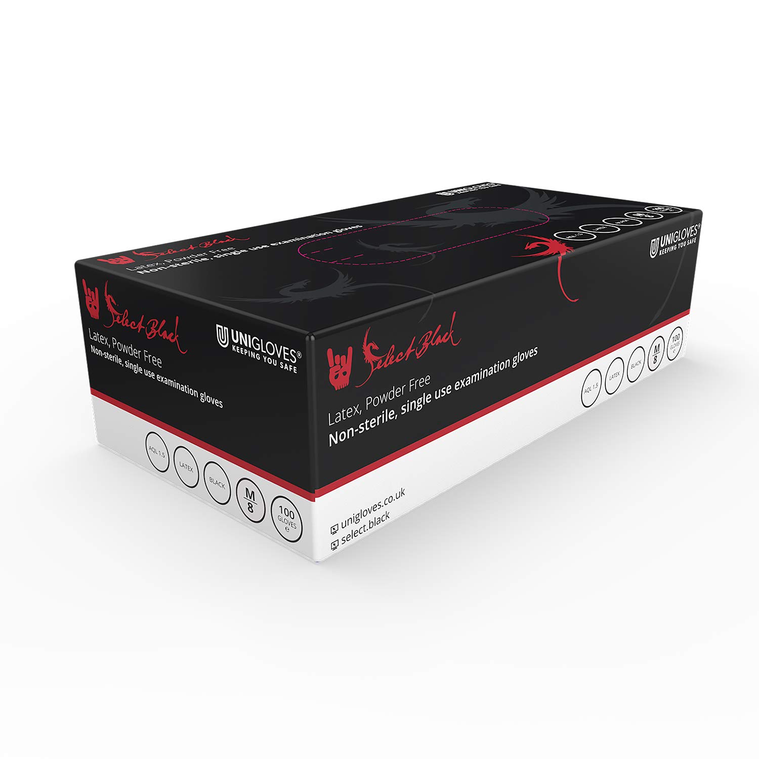 Unigloves Select Black Gt0021 Powder Free Latex Sale Special Price Glov Examination