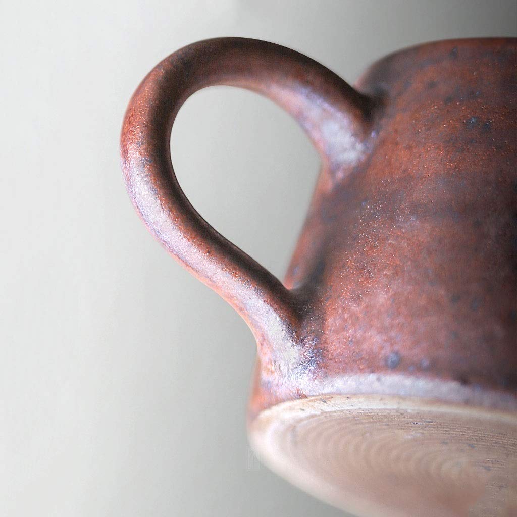 Filiżanka do espresso porcelanowa filiżanka do kawy zestaw naczyń z ręcznie wykonaną szorstką ceramiką kubek do espresso do prostej kawy (czarny)