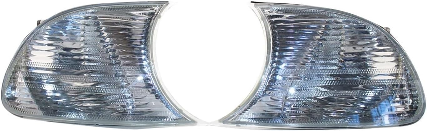 2PCS White Turn Signal Lamp Corner Lamp Car Turn Signal Light 63126904299 63126904300 for-BMW E46 2-Door 1998-2001