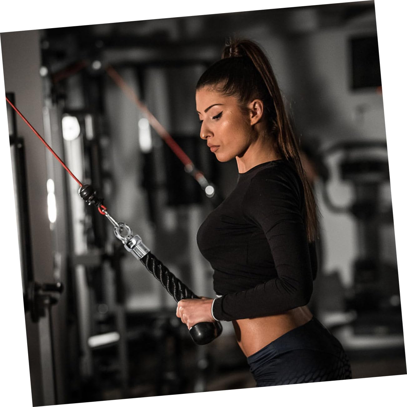 Mipcase Cuerda De Tríceps De Alta Resistencia para Ejercicios De para Gimnasio Accesorio para Entrenamientos De Bíceps Espalda Y