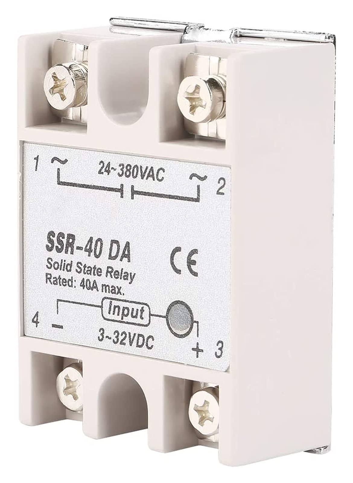 Relé SSR SSR-10DA SSR-25DA SSR-40DA 10A 25A 40A Módulo de estado sólido 3-32V Entrada DC 24-380V CA Relés de salida (SSR-25DA)