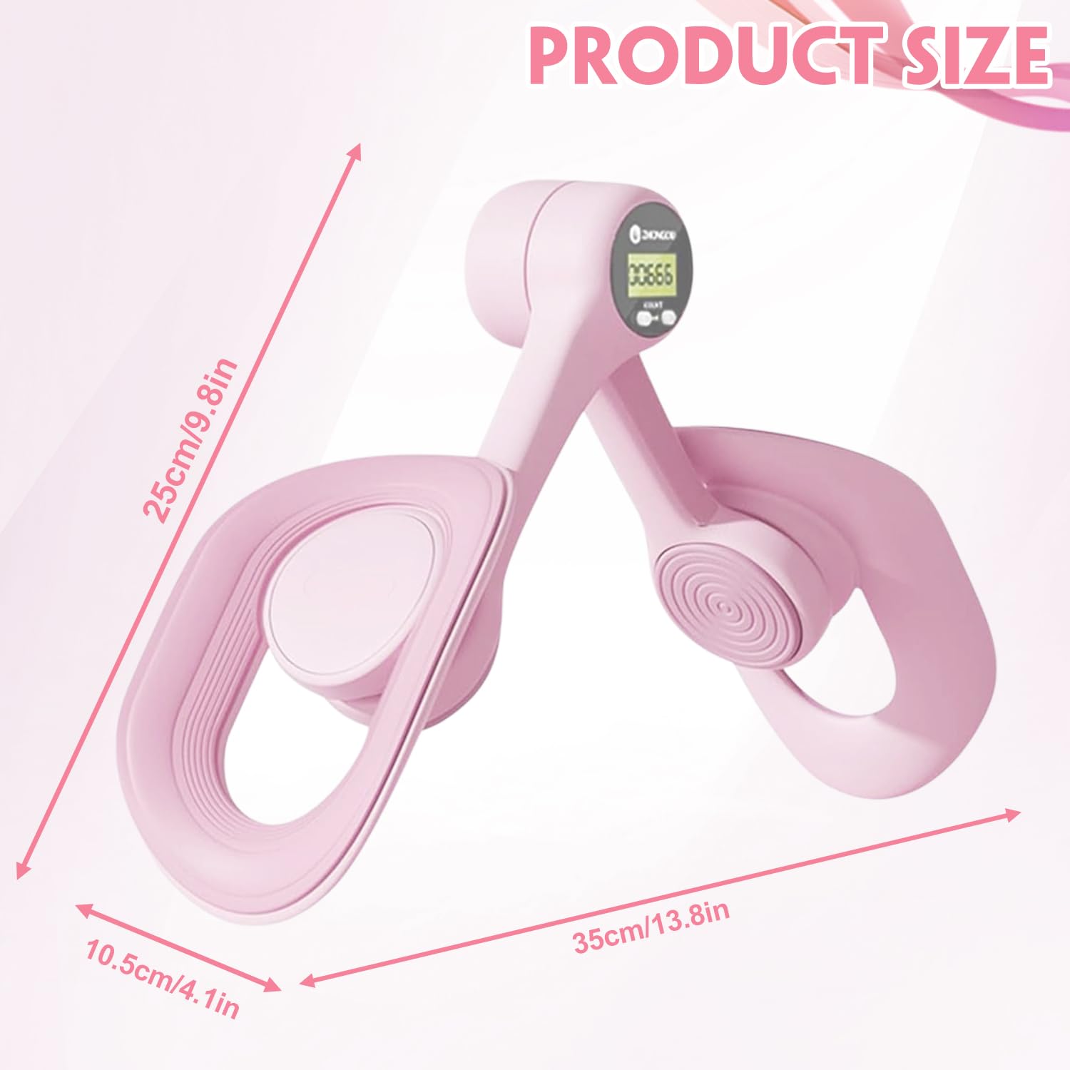 Allenatore per Muscoli del Pavimento Pelvico, Attrezzo Per Glutei Multifunzionale, Hip Trainer, Allenatore per cosce, Allenatore per cosce, Tre regolazioni di intensità e smart chip (Rosa)