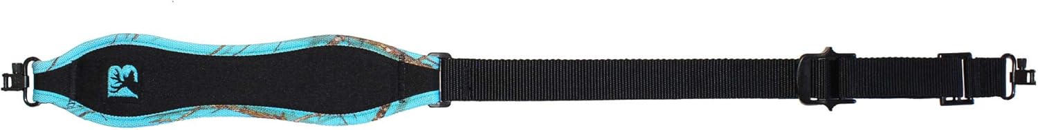 Chaparral Padded Rifle Sling Black W/Teal Trim