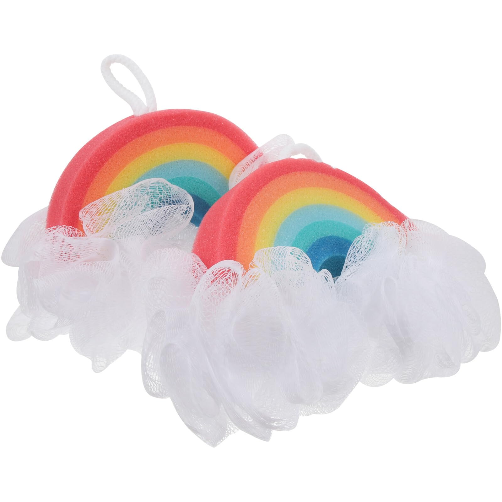 2 pezzi Spugne da Bagno per Design Arcobaleno Spugna Esfoliante per Doccia Morbida e Leggera per Ragazzi e Ragazze Stimola Rimuove Cellule Morte