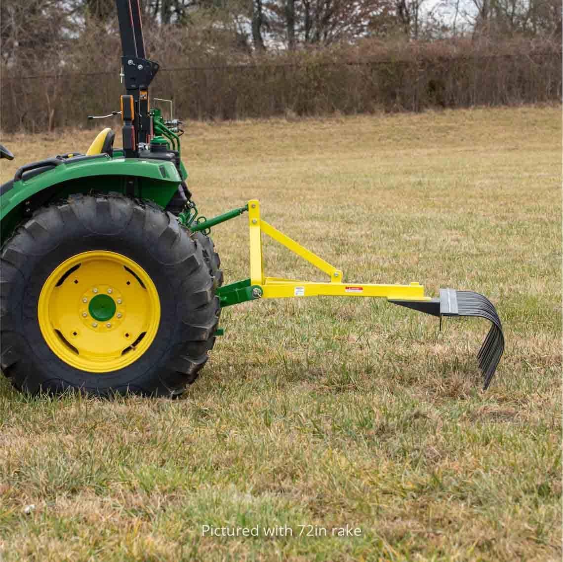 Frее Shірріng 🛒 Titan Attachments 4 FT Landscape Rake for Compact Tractors, Tow-Behind Garden to