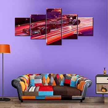 Amazon.co.jp: F1 キャンバスウォールアート レーシングカー