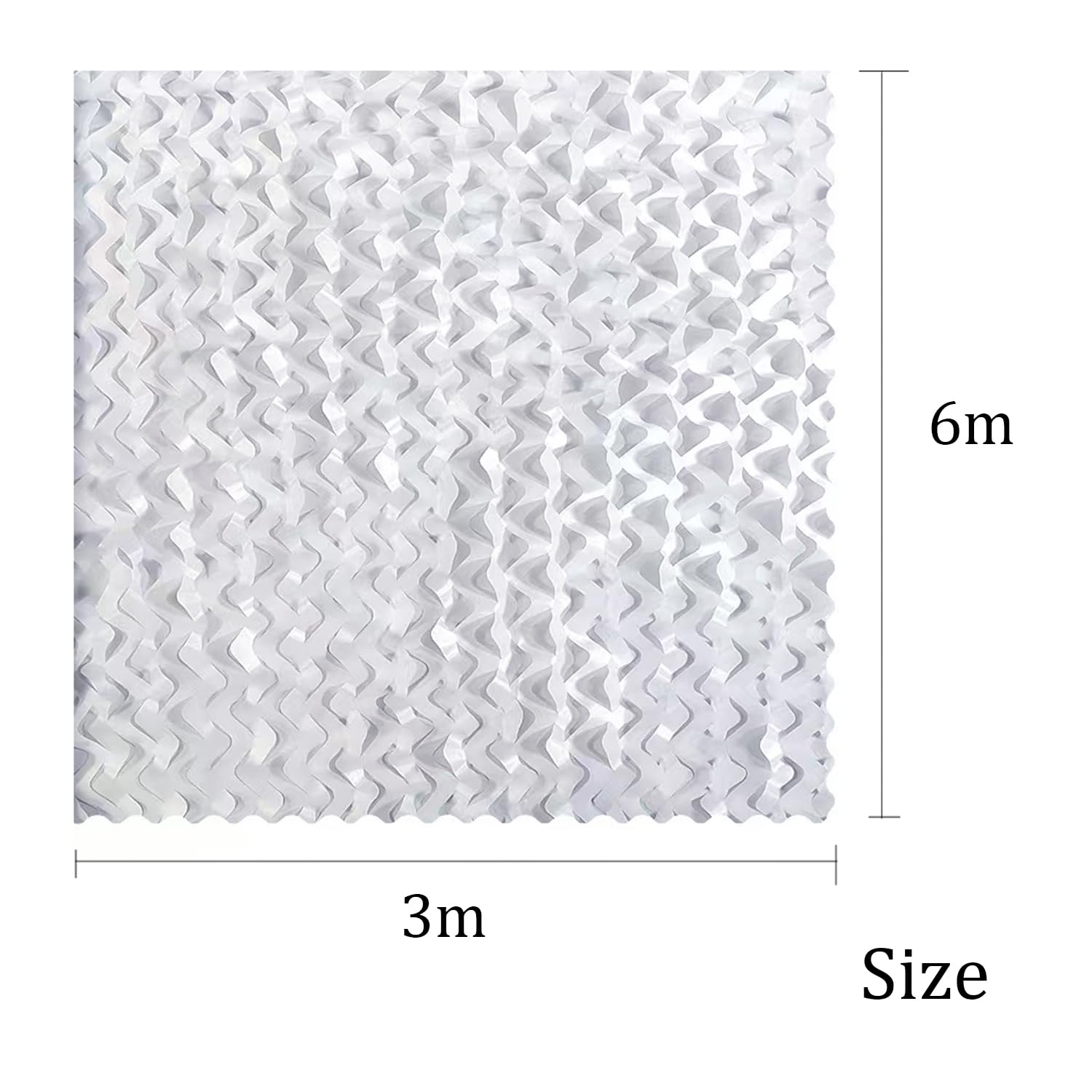 Red Camuflaje 3x6m Malla de Protección Parasol Blanco Exteriores Caza Jardín Camping Pantalla Solar