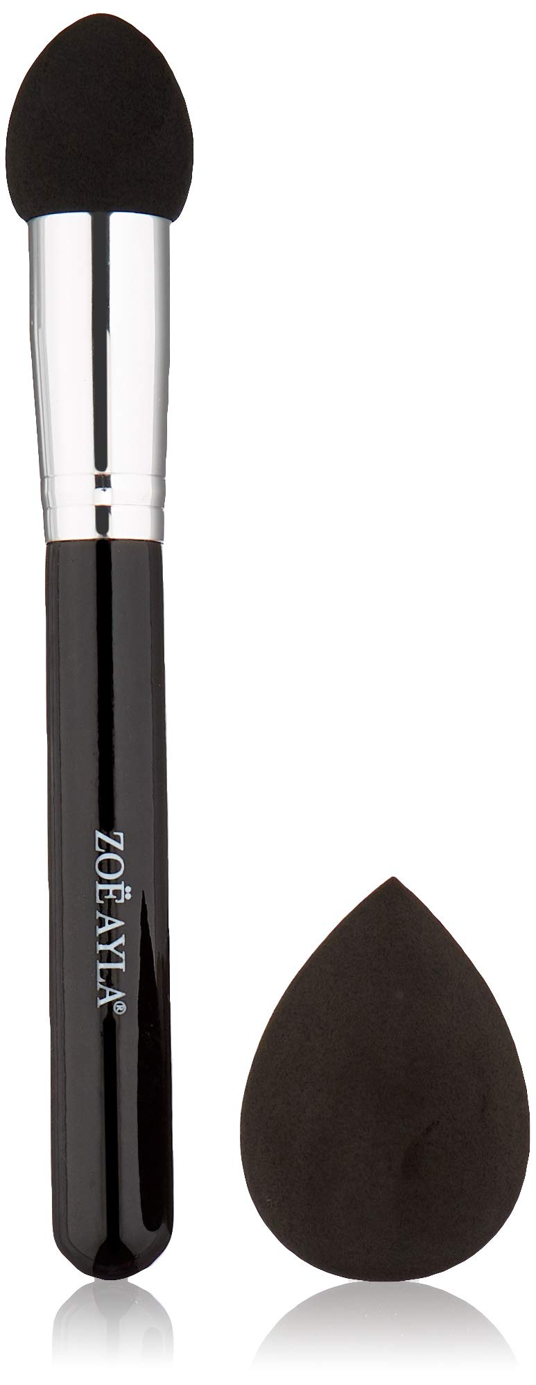 Zoe Ayla Makeup Sponge Brush Set, Black, 0.04 kg