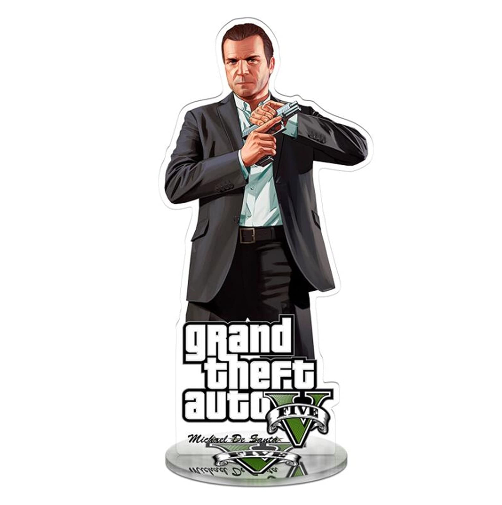 20cm Anime Goods Acrylic Stand Trevor Michael Franklin Toy DIY Collectible Gifts For GTA Fans (Color : 2)