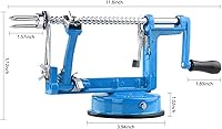 Vista 2 de Descorazonador pelador de manzanas, pelador de manzanas de hierro fundido cromado de larga duración con cuchillas de acero inoxidable y potente base