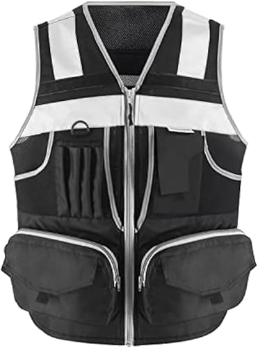 Vista 21 de SUXIBIP 10 Pockets Safety Vest for Men and Women, High Visibility vest with 3M Reflective Strips, Oxford Fabric