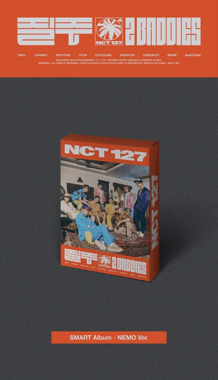 NCT 127 2 Baddies 4th Album NEMO Platform Version Image card+QR card+Sticker+Folding paper+Photocard+Tracking
