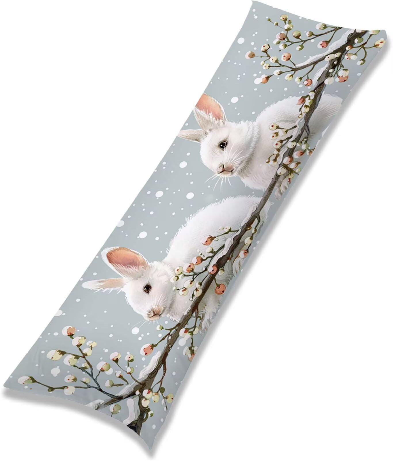 Animale-26 Federe Cuscino Letto 50 x 150 cm, Cuscini per Divano Velluto, | Doppia Faccia Stampa, Coniglio Fodera per Cuscino Decorativa, con Cerniera, Cuscino per Dormire Sul Fianco j-126