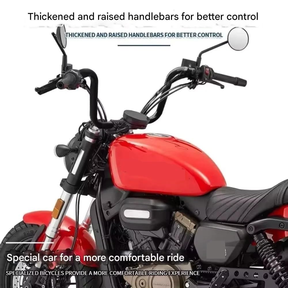 Para Qjmotor SRV300 | Crucero retro con manillar modificado automático modificado(35CM)