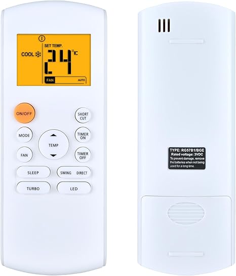 Télécommande Originale Pour Climatiseur Rg57A3/Bgef, Rg57A2/Bgef, Rg57B/Bge, Rg57D/Bge Pour Climatiseur Midea/Super General/Inventor