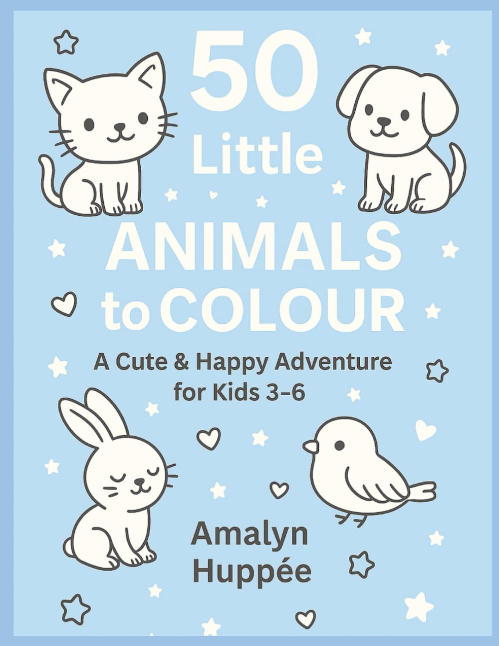50 Little Animals to Colour: A Cute and Happy Adventure for kids 3 - 6